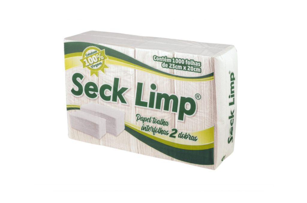 PAPEL TOALHA INTERFOLHADA SECK LIMP 23 CM X 20 CM | PACOTE COM 1.000 FOLHAS
