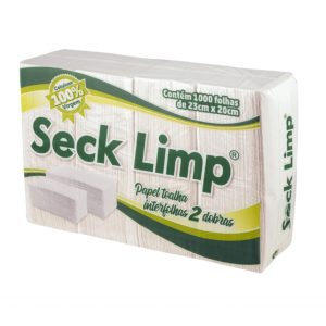 PAPEL TOALHA INTERFOLHADA SECK LIMP 23 CM X 20 CM | PACOTE COM 1.000 FOLHAS