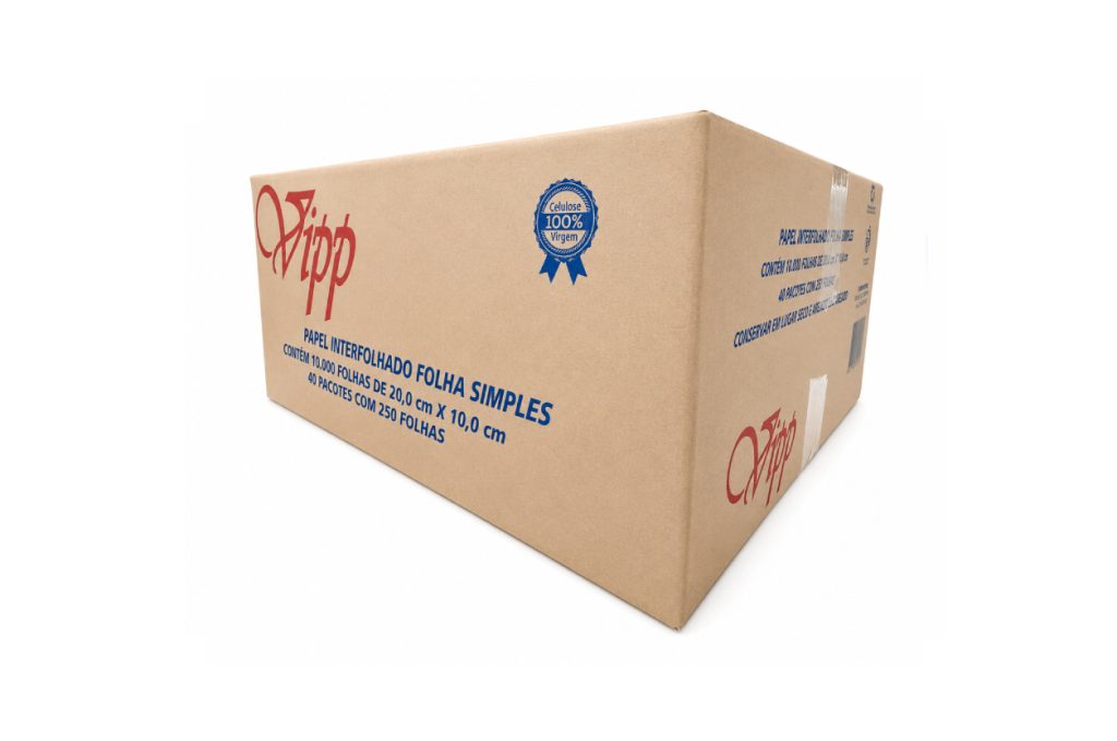 PAPEL INTERFOLHADO CAI CAI VIPP 10 CM X 20 CM | FOLHA SIMPLES | CAIXA COM 10.000 FOLHAS