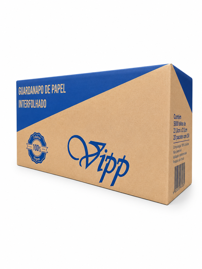 GUARDANAPO INTERFOLHADO CAI CAI VIPP 10 CM X 20 CM | FOLHA SIMPLES | CAIXA COM 5.000 FOLHAS