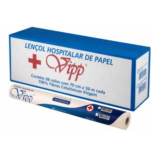 LENÇOL HOSPITALAR VIPP 70 CM X 50 M | COM PICOTE