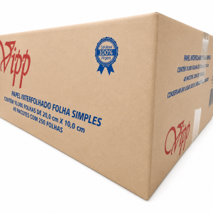 GUARDANAPO DE PAPEL INTERFOLHADO VIPP 10 CM X 20 CM | FOLHA SIMPLES | CAIXA COM 5.000 FOLHAS