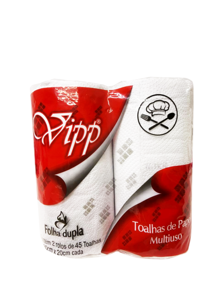 PAPEL TOALHA MULTIUSO VIPP 20 CM X 20 CM | FOLHA DUPLA